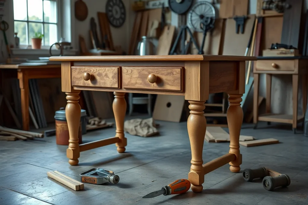 Old Style Table With Drawers